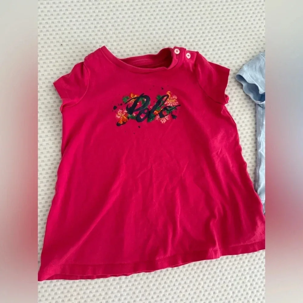 Ralph Lauren polo hot pink shirt dress baby girl 3-6m
